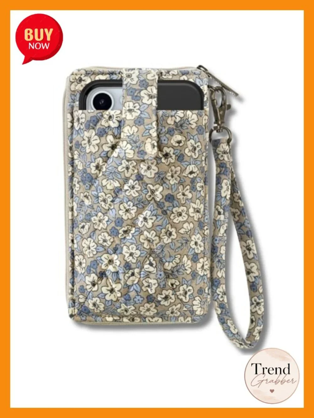 Wristlet Wallet with Phone Pocket and RFID Protection